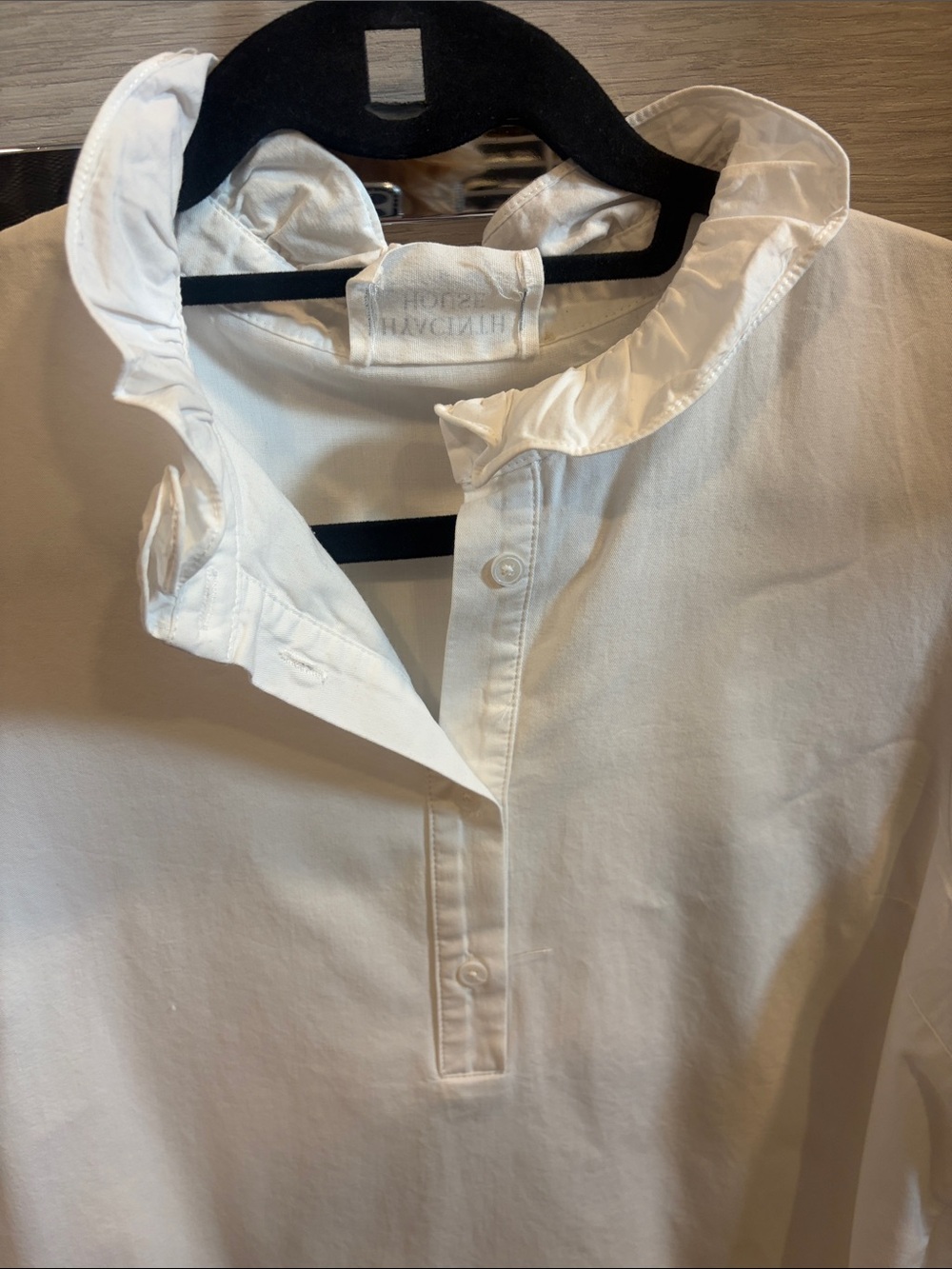 White Tunic Dress with Red Floral Embroidery - Picture 5 of 6